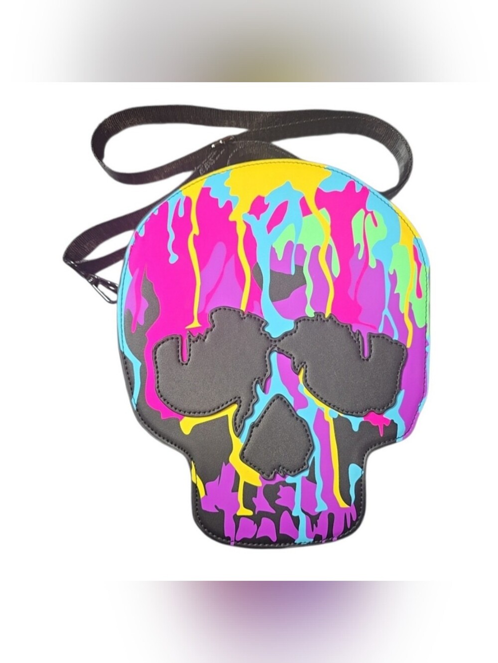 Loungefly Howl-O-Scream Neon Drip Skull Crossbody